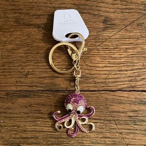 Octopus 🐙 Rhinestone Purse Bag Charm/Keychain NWT/NIP